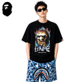BAPE Mad Ape Flame Men's Graphic T-Shirt - Black