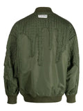 Mostly Heard Rarely Seen Drip crochet-panelling bomber jacket