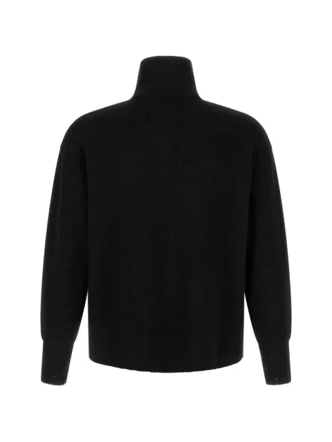 Ma'ry'ya high-neck zip-up cardigan