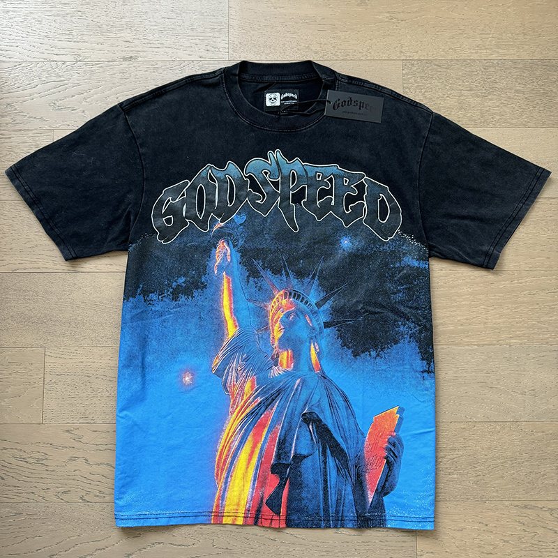 Godspeed Statue Graphic Washed T-Shirt