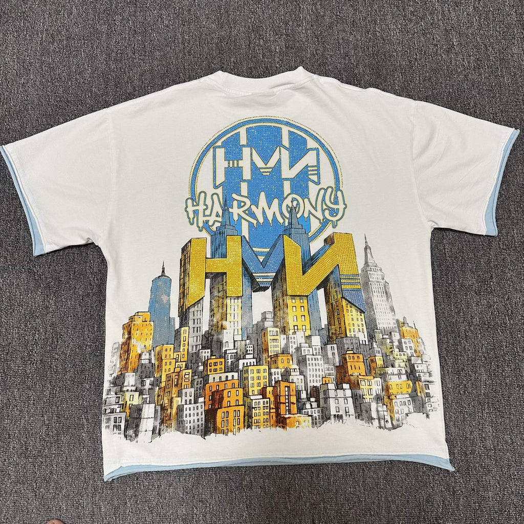 HARMONY City Graphic Contrast-Trim T-Shirt