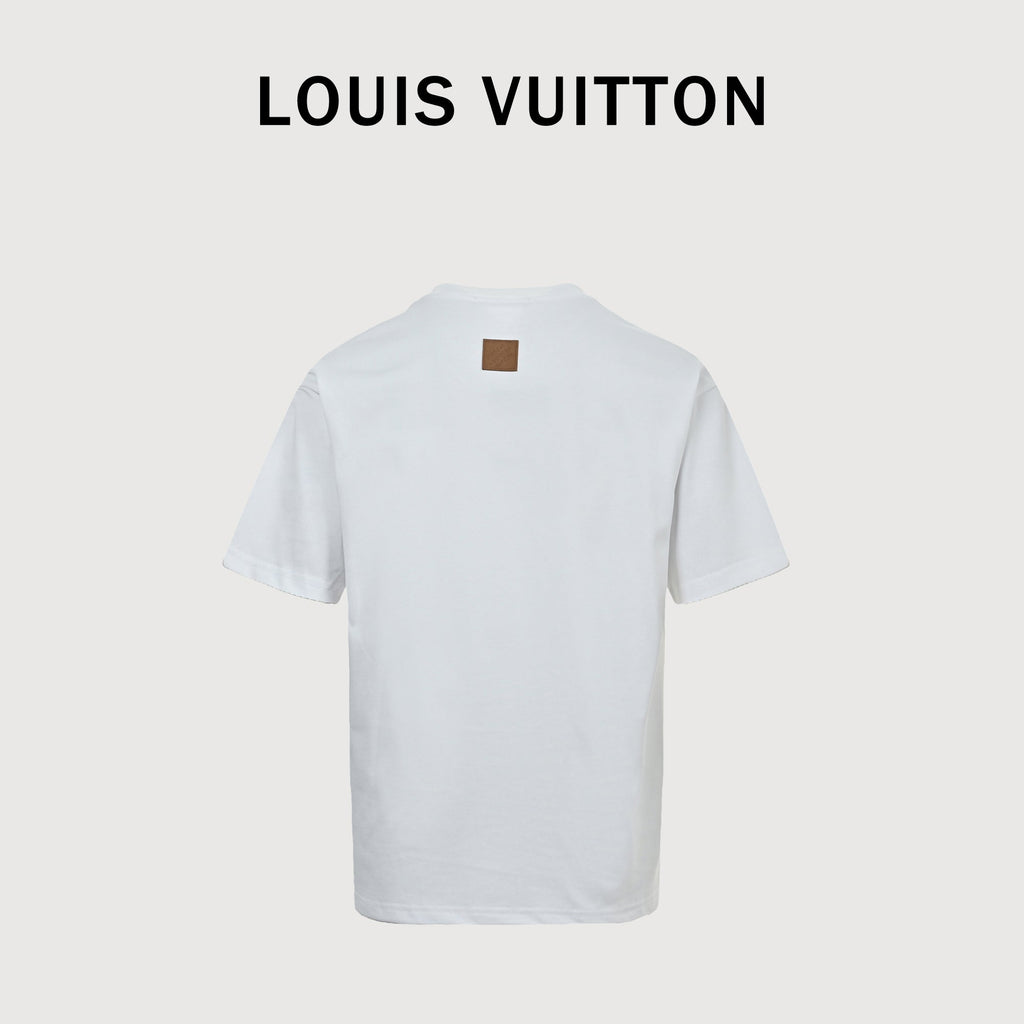 Louis Vuitton 2026SS Crown Embroidery Short Sleeve T-Shirt White